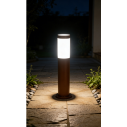 Słupek ogrodowy CUBE okrągły corten E27 80cm LITE *